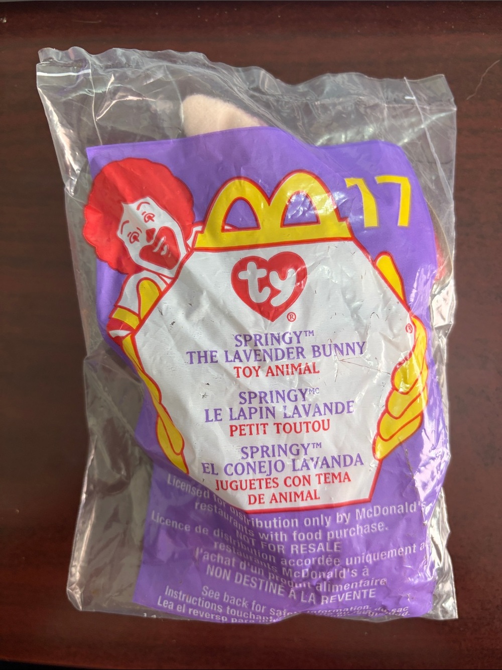 Vintage 2000 McDonald's Ty Springy the Rabbit Plush #17 in package SEALED